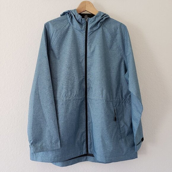 NWT - 32 Degrees Ladies' Short Waterproof Jacket Indian Teal Melange - Size XL - Picture 1 of 2